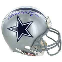 Ed "Too Tall" Jones Signed Dallas Cowboys Full Size Replica Helmet- Steiner Hologram