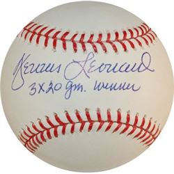 Dennis Leonard Signed Official Major League Baseball 3 X 20 Game Winner