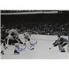 Image 1 : Fred Stanfield Signed Boston Bruins 16X20 B&W Photo With Johnny Bucyk