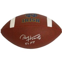 Paul Hornung Signed Notre Dame Fighting Irish NCAA Logo Football 56 HT (Heisman Trophy)- PSA Hologra