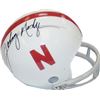 Image 1 : Johnny Rodgers Signed Nebraska Cornhuskers 2Bar Mini Helmet