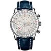 Image 1 : Breitling  Navitimer World Silver Dial Blue Crocodile  Men Watch