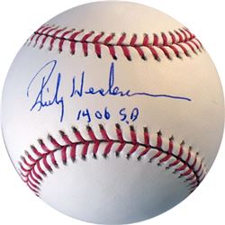 Rickey Henderson Signed Official Major League Baseball 1406 SB (Athletics/A's/Yankees)