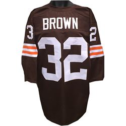 Jim Brown Cleveland Browns Unsigned Brown TB Prostyle Jersey 3/4 Sleeves XL