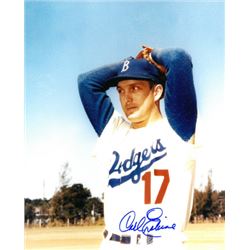 Carl Erskine Signed Brooklyn Dodgers 8X10 Photo (Arms Up)