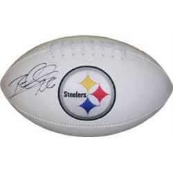 Rod Woodson Signed Pittsburgh Steelers Logo Football (Left Side Sig)