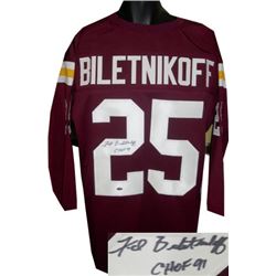 Fred Biletnikoff Signed Florida State Seminoles Maroon Custom Jersey 3/4 Sleeves CHOF 91- Biletnikof