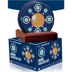 Seattle Mariners Unsigned Coasters With Game Used Dirt (Set Of 4)- MLB Hologram