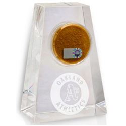 Oakland Athletics Unsigned Tapered Crystal With Certified Authentic Field Dirt Display- MLB Hologram