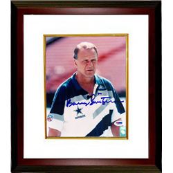 Barry Switzer Signed Dallas Cowboys 8X10 Photo Custom Framed (White Shirt)- PSA Hologram