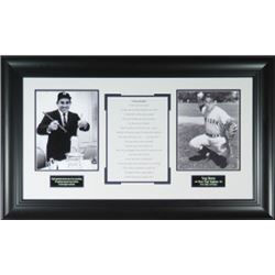 Yogi Berra Unsigned New York Yankees 2 Photo YOGI-ISMS 34X21 Custom Framed