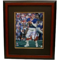 Jim Kelly Signed Buffalo Bills 16X20 Photo Custom Framed HOF 02