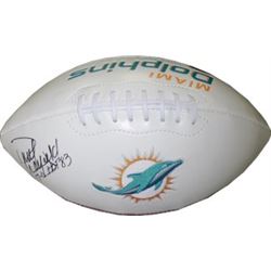 Paul Warfield Signed Miami Dolphins Logo Football Dual 17-0 & HOF 83