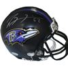 Image 1 : Ray Lewis Signed Baltimore Ravens Riddell Mini Helmet #52 (Right Side Sig-Silver Sig)