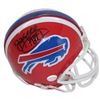 Image 1 : Jim Kelly Signed Buffalo Bills TB Riddell Mini Helmet HOF 02 (Black Sig)- Steiner Hologram