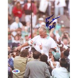 Don Shula Signed Miami Dolphins Carryoff 8X10 Photo 325 (Wins)- PSA Hologram