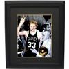 Image 1 : Larry Bird Signed Boston Celtics 16X20 Spotlight Cigar Celebration Photo Custom Framed W/Auerbach Go
