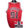 Image 1 : Dennis Rodman Signed Chicago Bulls Red Prostyle Jersey- JSA Hologram