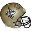 Image 1 : Mark Ingram Signed New Orleans Saints Riddell Full Size Replica Helmet #28- Ingram Hologram (Black S