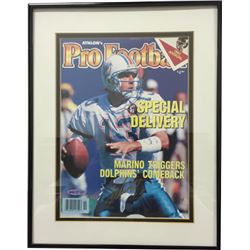 Dan Marino Signed Miami Dolphins 1991 Athlon Sports Pro Football Cover Framed LTD #13/100- Upper Dec