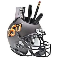Oklahoma State Cowboys (Gray) NCAA Football Schutt Mini Helmet Desk Caddy