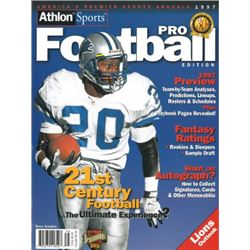 Barry Sanders Unsigned Detroit Lions Athlon Sports 1997 NFL Pro Football Preview Magazine