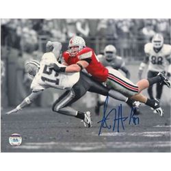 AJ Hawk Signed Ohio State Buckeyes 8X10 Spotlight Photo