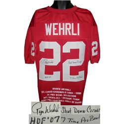 Roger Wehrli Signed St. Louis Cardinals Red Prostyle Jersey HOF 07, Shut Down Corner & 7 Time Pro Bo