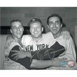 Joe Pepitone Signed New York Yankees 8X10 Photo (Silver Sig/With Mantle & Maris)- Steiner Hologram