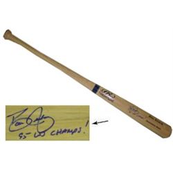 Dave Justice Signed Rawlings Big Stick Blonde Bat 95 WS Champs (Atlanta Braves)
