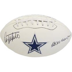 Danny White Signed Dallas Cowboys Logo Football SB XII Champs