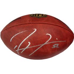 Ray Lewis Signed Official NFL New Duke Football #52- PSA Hologram (Baltimore Ravens) (Silver Sig)