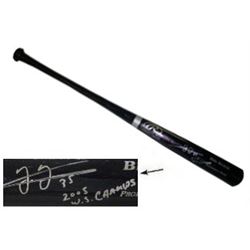 Frank Thomas Signed Big Stick Black Bat 2005 WS Champs (Chicago White Sox)