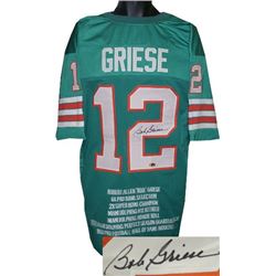 Bob Griese Signed Miami Dolphins Teal Prostyle Jersey W/ Embroidered Stats
