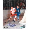 Image 1 : Gordie Howe Signed Detroit Redwings 8X10 Photo HOF 72 Vs Toronto Maple Leafs