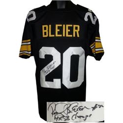 Rocky Bleier Signed Pittsburgh Steelers Black Prostyle Jersey 4 X SB Champs