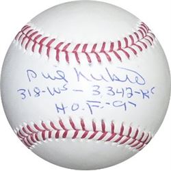 Phil Niekro Signed Official Major League Baseball Triple Insc HOF 97, 318 W's, & 3342 K's (Braves/Ya