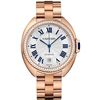 Image 1 : Cartier  Cle De 40Mm 18Kt Rose Gold Diamond  Women Watch
