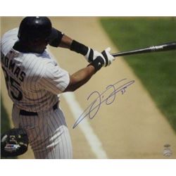 Frank Thomas Signed Chicago White Sox Color 16X20 Photo Batting Horizontal (Hall Of Fame 2014)