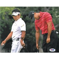 Y. E. Yang Signed 8X10 Photo 2009 PGA Championship At Hazeltine National W/ Tiger Woods- PSA Hologra