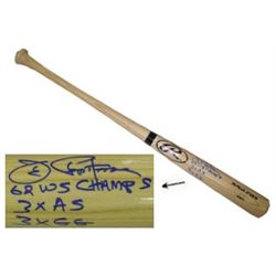 Joe Pepitone Signed Rawling Pro Blonde Bat 3 Stat W/ 62 WS Champs, 3X AS, 2X GG (New York Yankees)