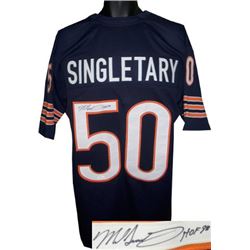 Mike Singletary Signed Chicago Bears Navy Prostyle Jersey XL #50 HOF 98- JSA Hologram