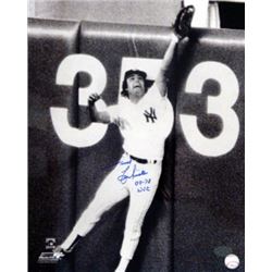 Lou Piniella Signed New York Yankees 16X20 B&W Photo Sweet & 77-78 WSC