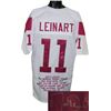 Image 1 : Matt Leinart Signed USC Trojans White Custom Jersey W/ Embroidered Stats- Leinart Hologram