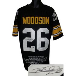 Rod Woodson Signed Pittsburgh Steelers Black Prostyle Jersey W/ Embroidered Stats- Woodson Hologram