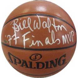 Bill Walton Signed NBA Indoor/Outdoor Basketball 77 Finals MVP (Celtics/Trail Blazers)