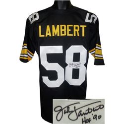 Jack Lambert Signed Pittsburgh Steelers Black Prostyle TB Jersey- JSA Hologram