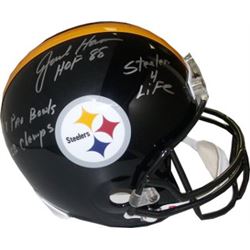 Jack Ham Signed Pittsburgh Steelers Full Size Replica Helmet HOF 88, Steeler 4 Life, 8X Pro Bowls & 