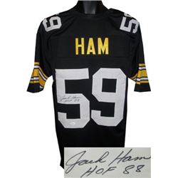 Jack Ham Signed Pittsburgh Steelers Black Prostyle Jersey HOF 88- JSA Hologram
