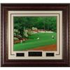 Image 1 : Arnold Palmer Unsigned Engraved Collection 28X34 Masters #13 Leather Framed With Nicklaus
